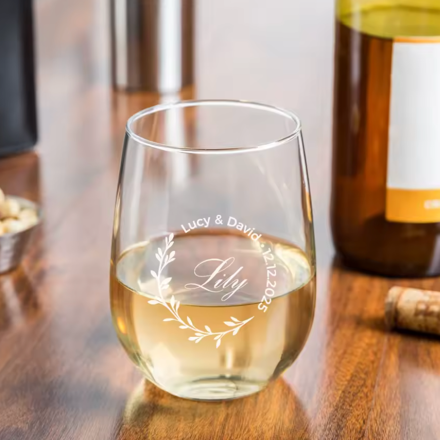 Custom wine glass