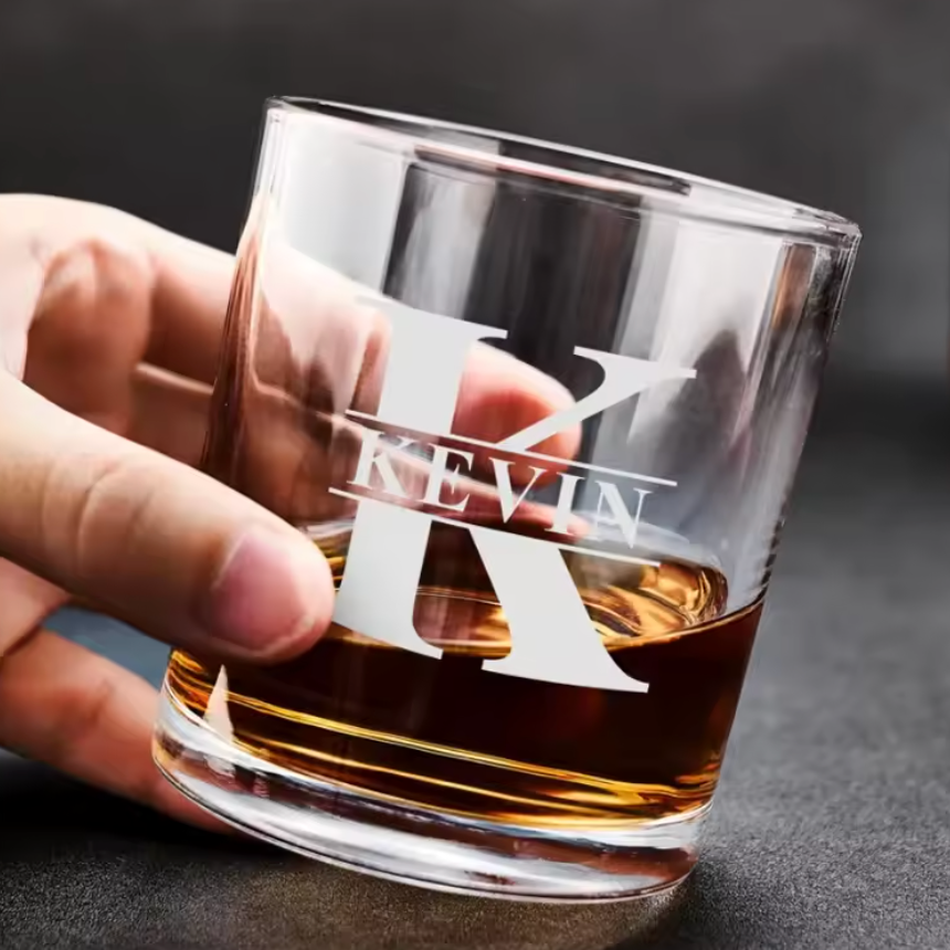 Custom whiskey glass