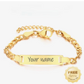 Custom chain bracelet gold color