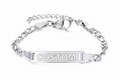 Custom chain bracelet silver color
