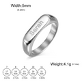 Custom ring silver color