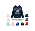 Custom long sleeve unisex cotton shirt